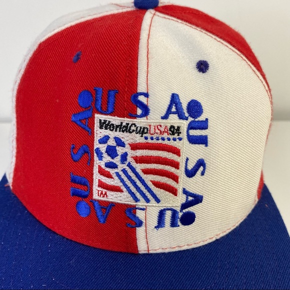 Vintage Nutmeg 1994 TEAM USA World Cup USA 94 Color Block Official Snapback Cap - Picture 3 of 11